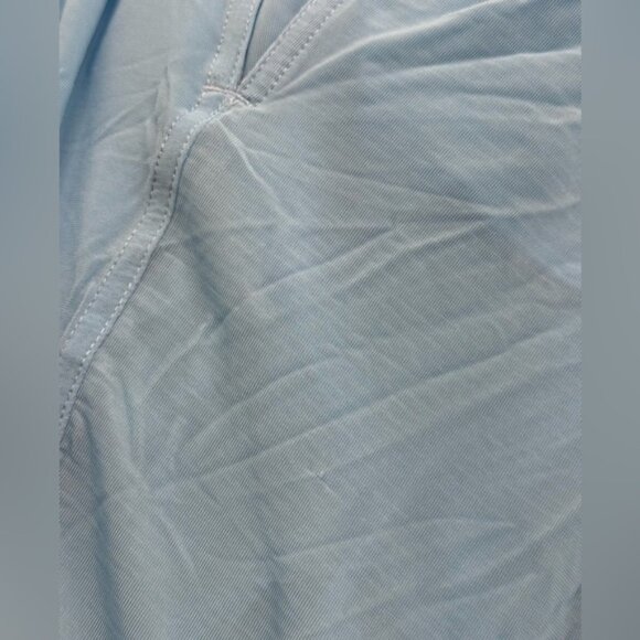 🆕 RAT & BOA 🧿 NWOT Freja Slinky Baby Blue Tie-Waist T-Shirt Mini Dress, Sz L - Picture 16 of 16